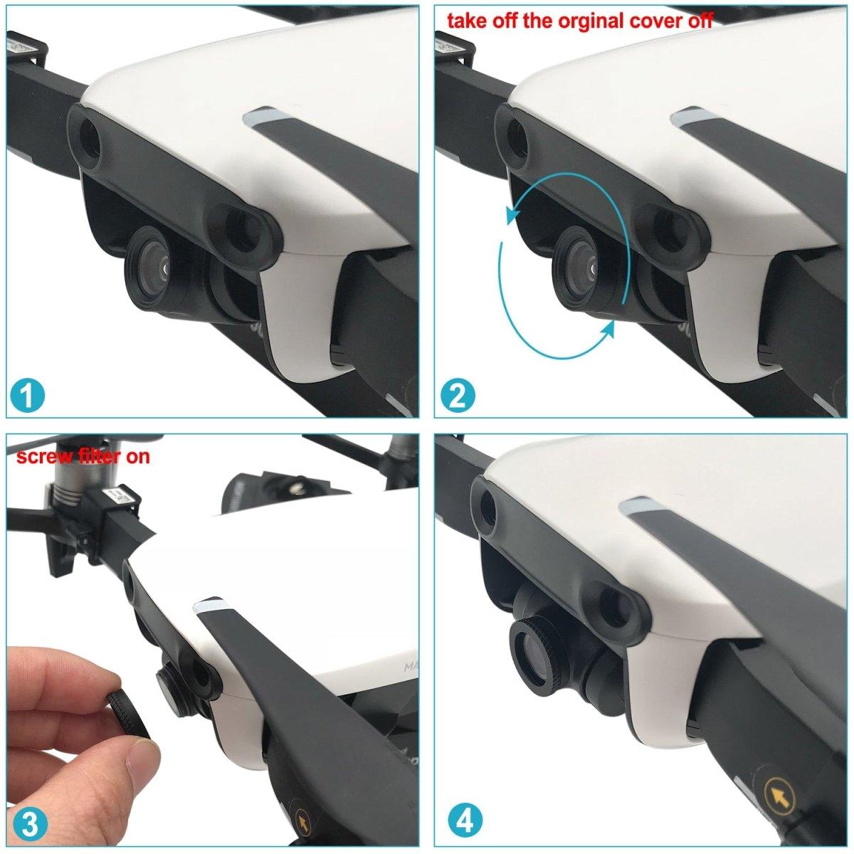 DJI Mavic Air Drone Pro ND Filter Kit (3-Piece Set) for Aerial Photography & Videography - Perfect for Sunny Days, Travel Vlogging & Professional Shoots