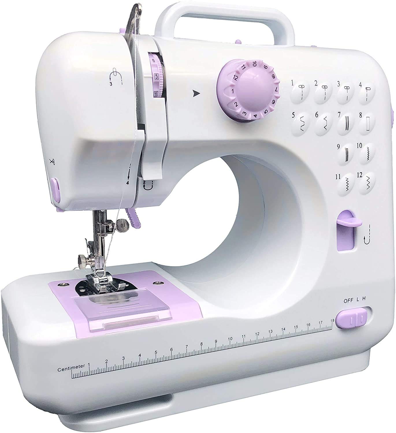 ZTJ-Lighting Portable Mini Sewing Machine - 12 Built-in Stitches & 2 Speed Settings, Adjustable Electric Crafting Mender for Beginners, Kids & Home Use | Perfect for DIY Projects, Clothing Repairs & Crafting Hobbies