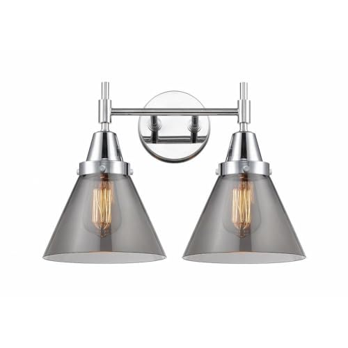 Innovations 447-2W-PC-G43 Chrome Finish Two Light Bathroom Vanity Set - Perfect for Modern Bathroom Renovation and Home Decor