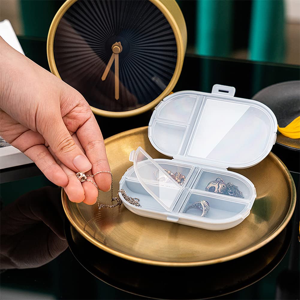 7 Compartment Travel Pill Organizer - Portable Daily Pill Box for Pills, Vitamins & Medication - Compact Medicine Case for Purse, Handbag & Travel Accessories (Pink) - Perfect for Daily Use, Business Trips & Vacation Packing