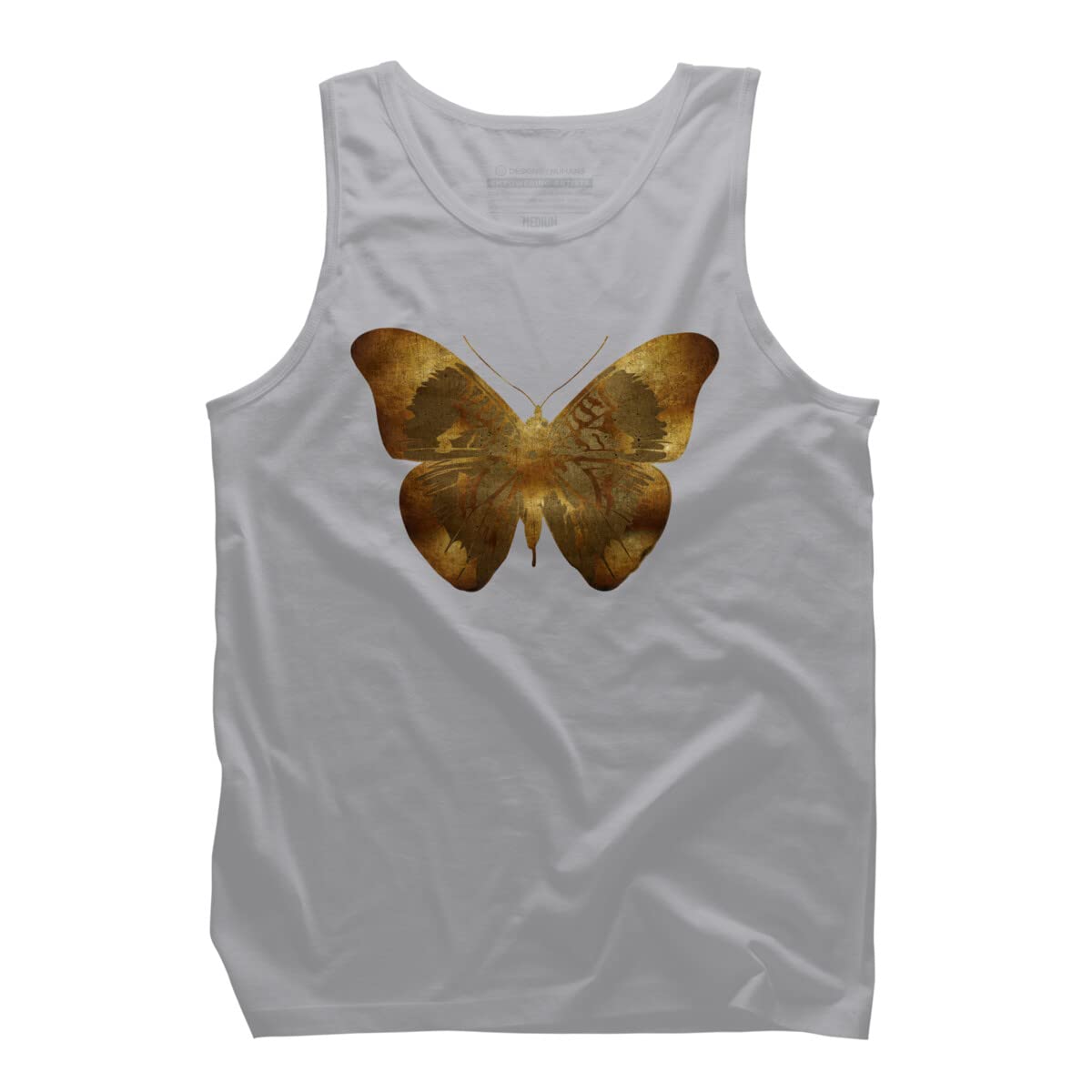Design By Humans Men's Iron Butterfly Graphic Tank Top by Adamzworld - Lightweight & Breathable for Gym, Casual Wear & Summer Outfits