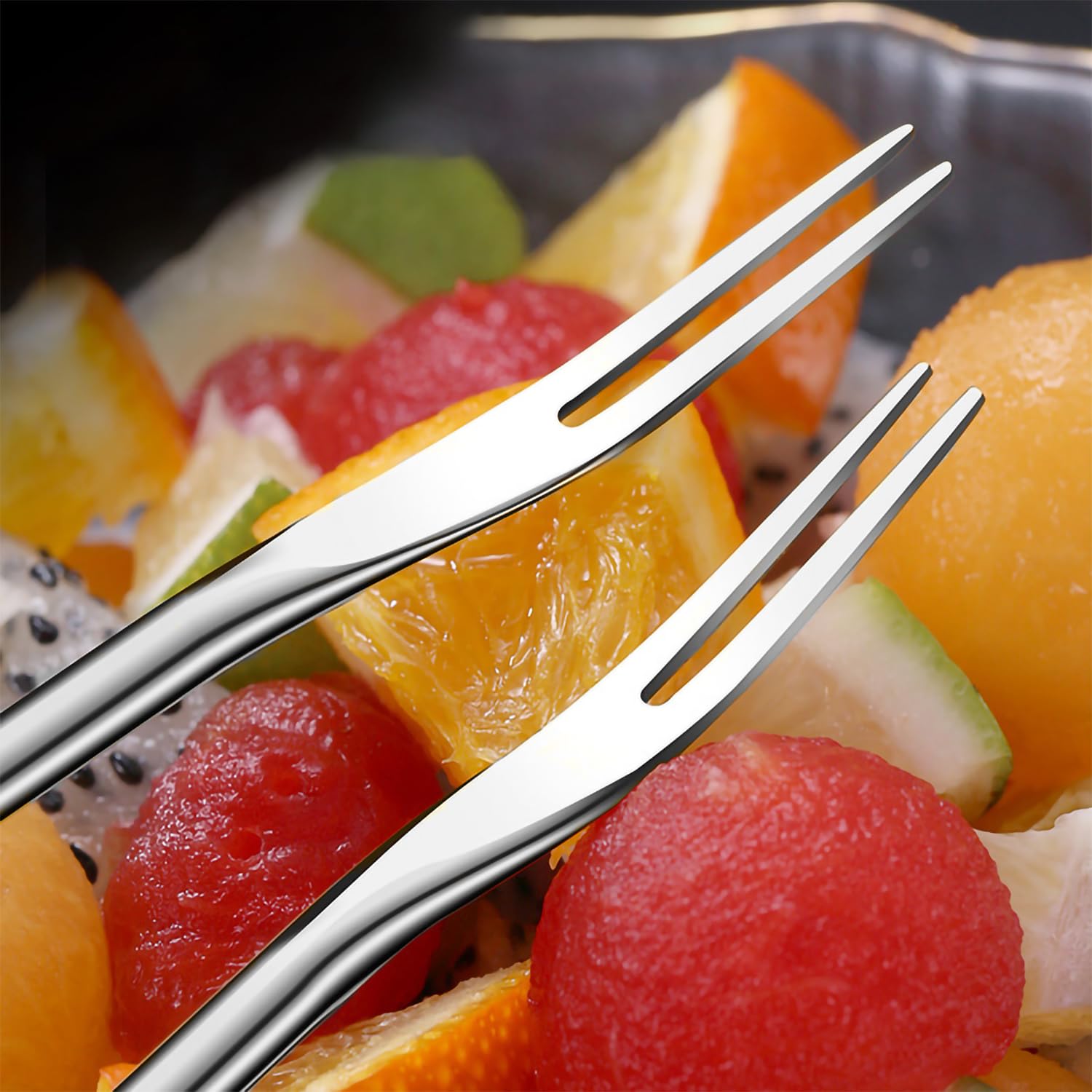 Premium Stainless Steel Dessert Forks Set - 4-Piece 5.1