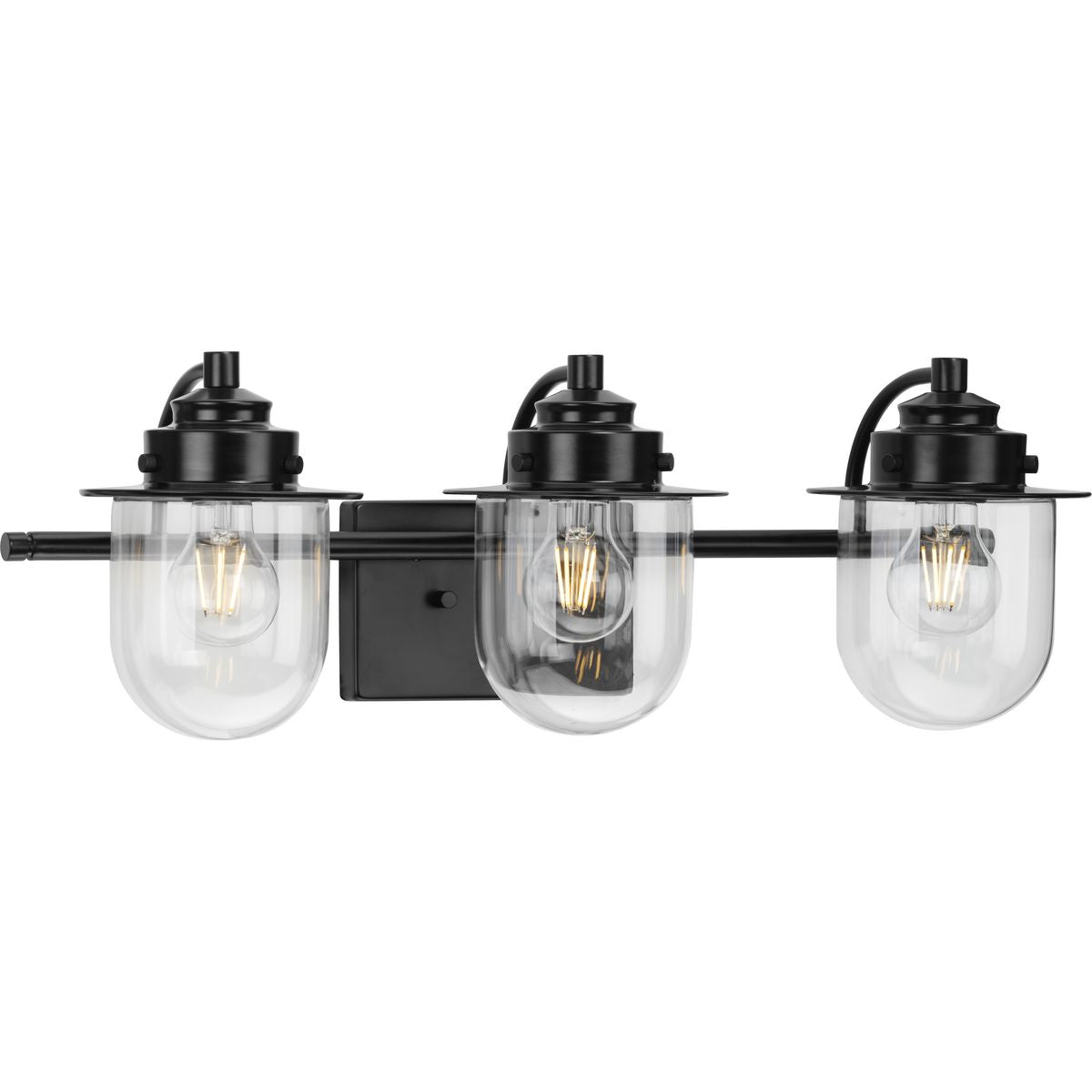 Northlake Collection 3-Light Clear Glass Bathroom Vanity Light Fixture - Perfect for Bathroom, Powder Room, and Dressing Room Lighting