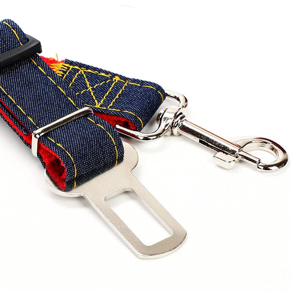 Adjustable Pet Dog & Cat Safety Seat Belt Harness - Black Car Vehicle Seatbelt for Small to Large Dogs - Secure Travel & Road Trips