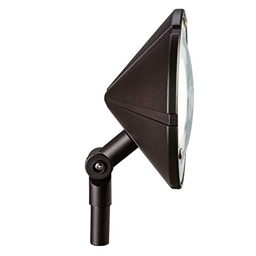 Kichler 15361AZT Six Groove Wall Wash 1-Light 12V Fixture in Textured Architectural Bronze - Perfect for Accent Lighting in Hallways, Entryways, and Staircases