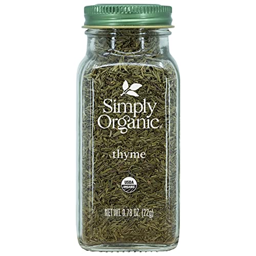 Organic Whole Thyme Leaf | USDA Certified | 0.78 oz (22g) | Thymus Vulgaris L. | Perfect for Cooking, Tea & Aromatherapy