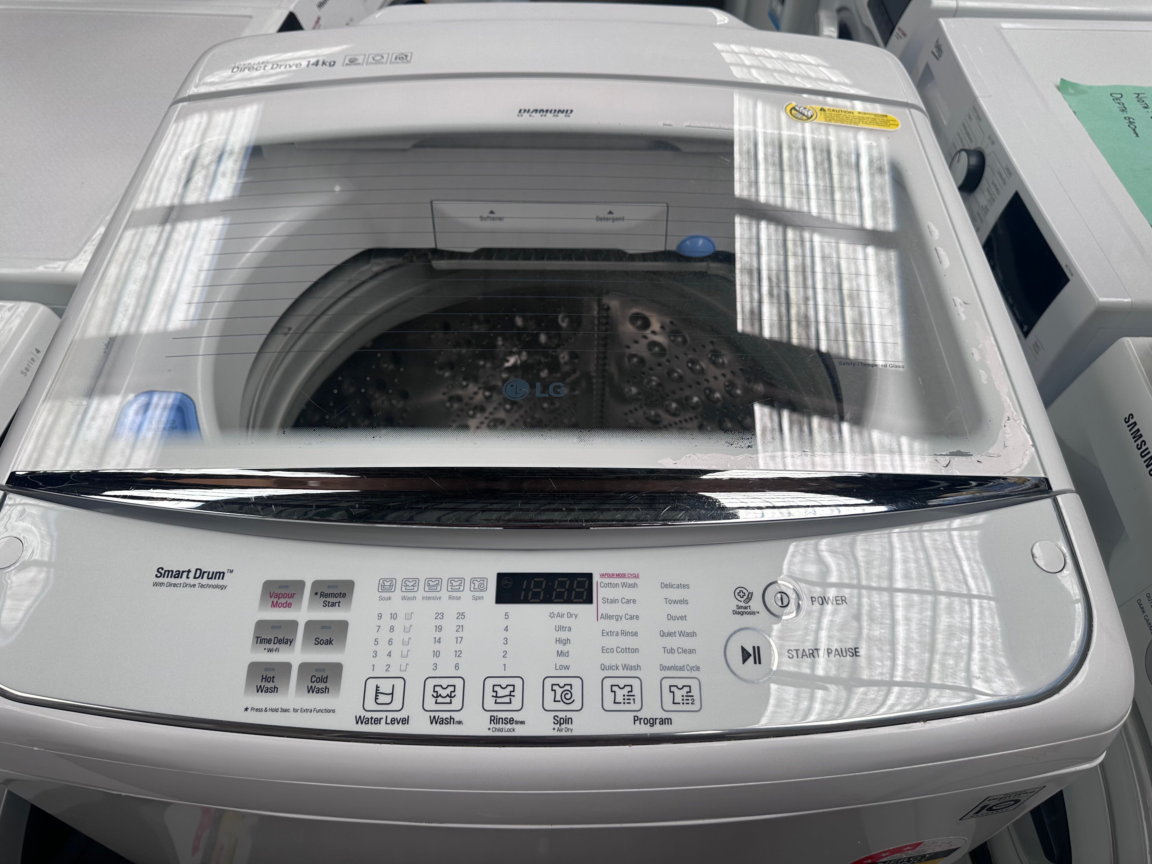 Refurbished LG 14kg Top Loading Washing Machine - Large Capacity Laundry Washer for Home, Apartment & Dorm Use