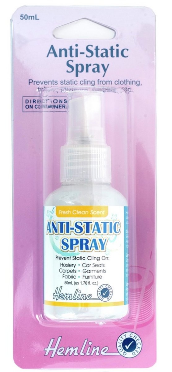 Anti-Static Spray for Clothes - 50ml Travel Size | Eliminate Static & Wrinkles | Perfect for Travel, Office & Special Occasions