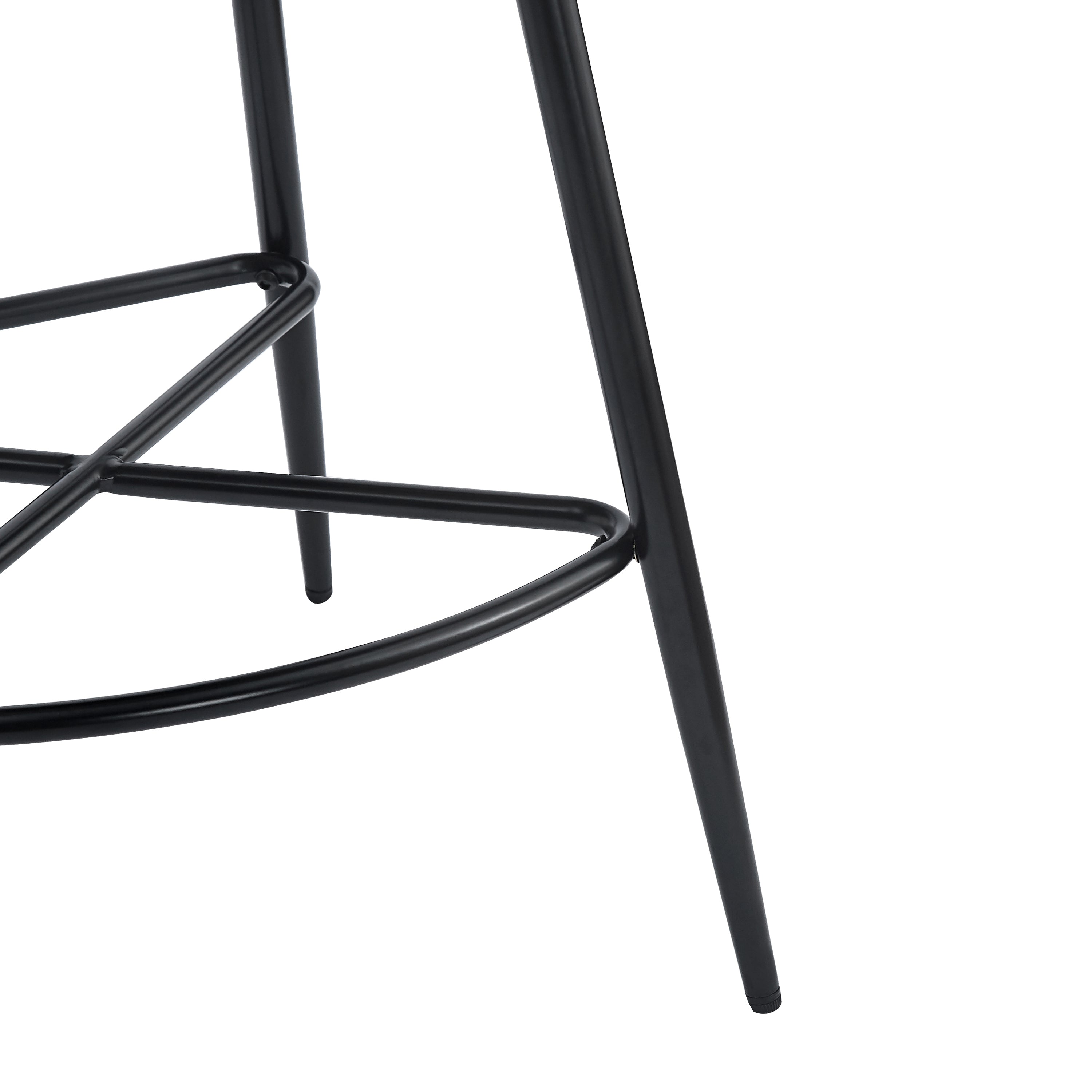 26'' Retro Swivel Counter Stools Set of 2 - Iron Frame & PU Cushioned Bar Stools for Kitchen Island, Breakfast Nook or Home Bar - Vintage Style Adjustable Height Stools