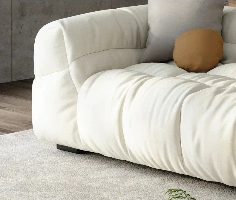 Luxury Sectional Puff Sofa Set for Living Room - Comfortable & Durable Modern L-Shaped Couch with Soft Fabric - Perfect for Family Gatherings, Movie Nights and Small Space Apartments