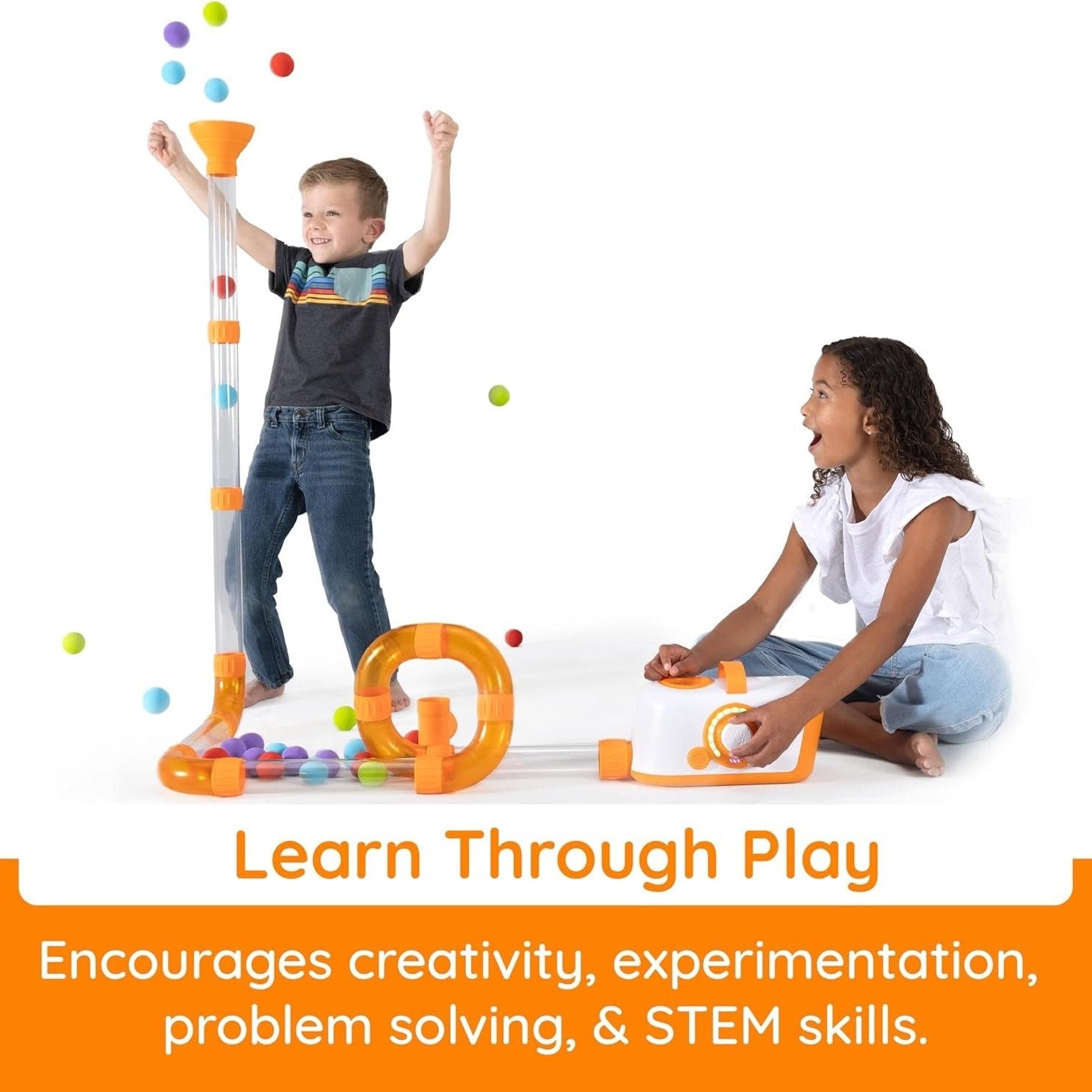 Fat Brain Toys Air Toobz - Fun & Educational Air Flow Science Toy for Kids | Perfect for STEM Learning & Indoor Playtime