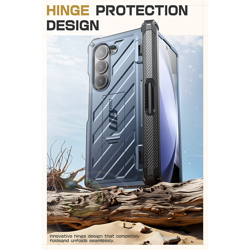 Samsung Galaxy Z Fold6 Unicorn Beetle PRO Rugged Case - Heavy Duty Protection | Shockproof & Scratch Resistant Cover for Foldable Phone | Perfect for Outdoor, Work & Travel (Metallic Blue)
