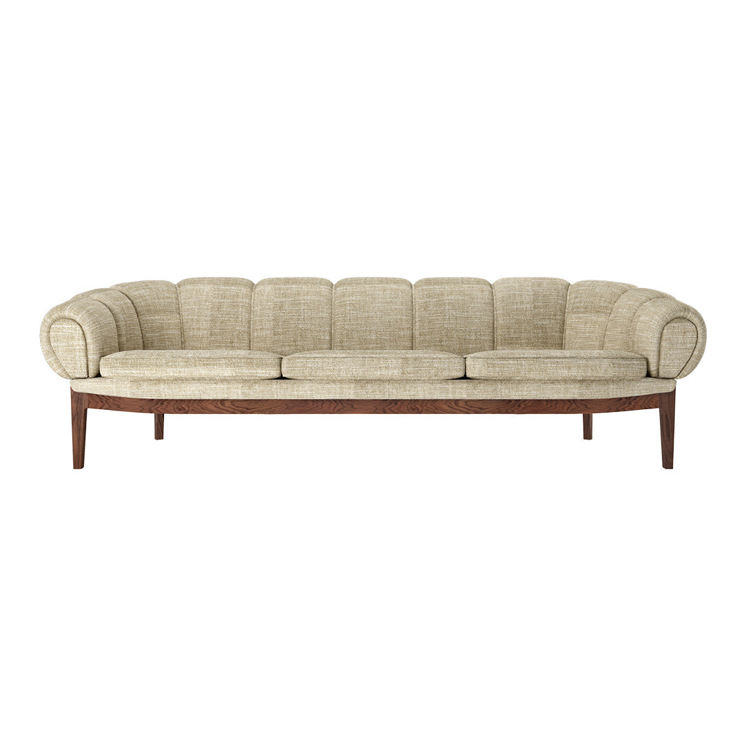 Comfortable Croissant 3-Seater Sofa - Modern Curved Sectional Couch for Living Room, Lounge & Small Spaces