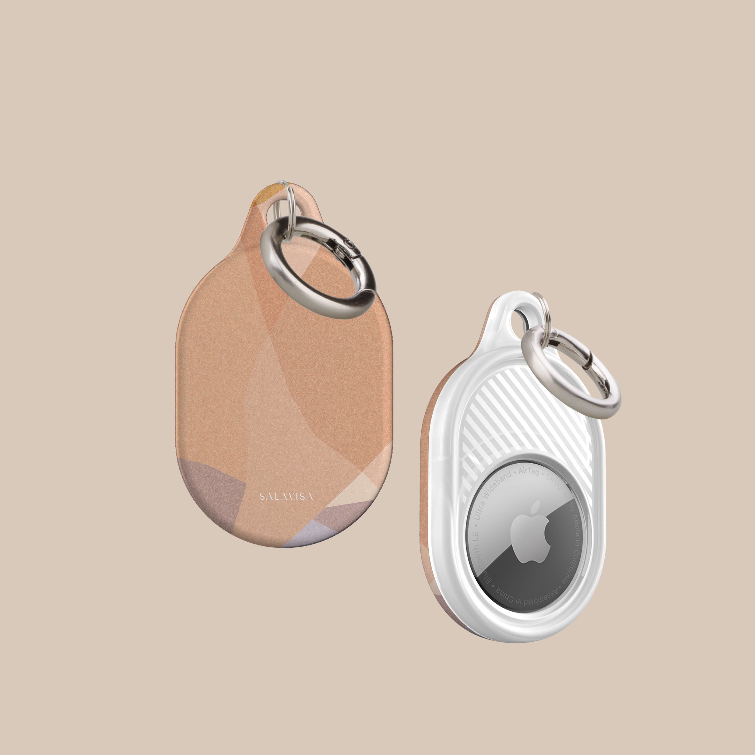 Waterproof Mixed Layers AirTag Holder - Secure & Durable Keychain for Apple AirTag - Perfect for Keys, Wallets, Backpacks & Luggage Tracking