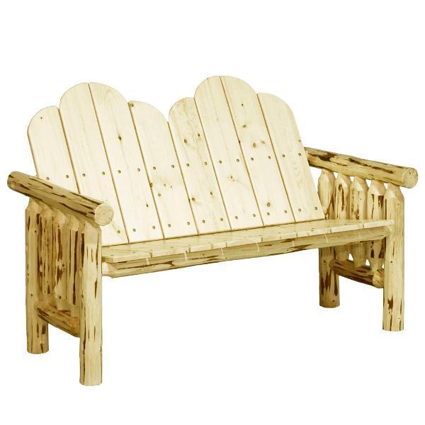 Montana Woodworks Glacier Country Solid Wood Deck Bench - Outdoor Patio Garden Seating for Backyard, Porch, and Poolside Relaxation