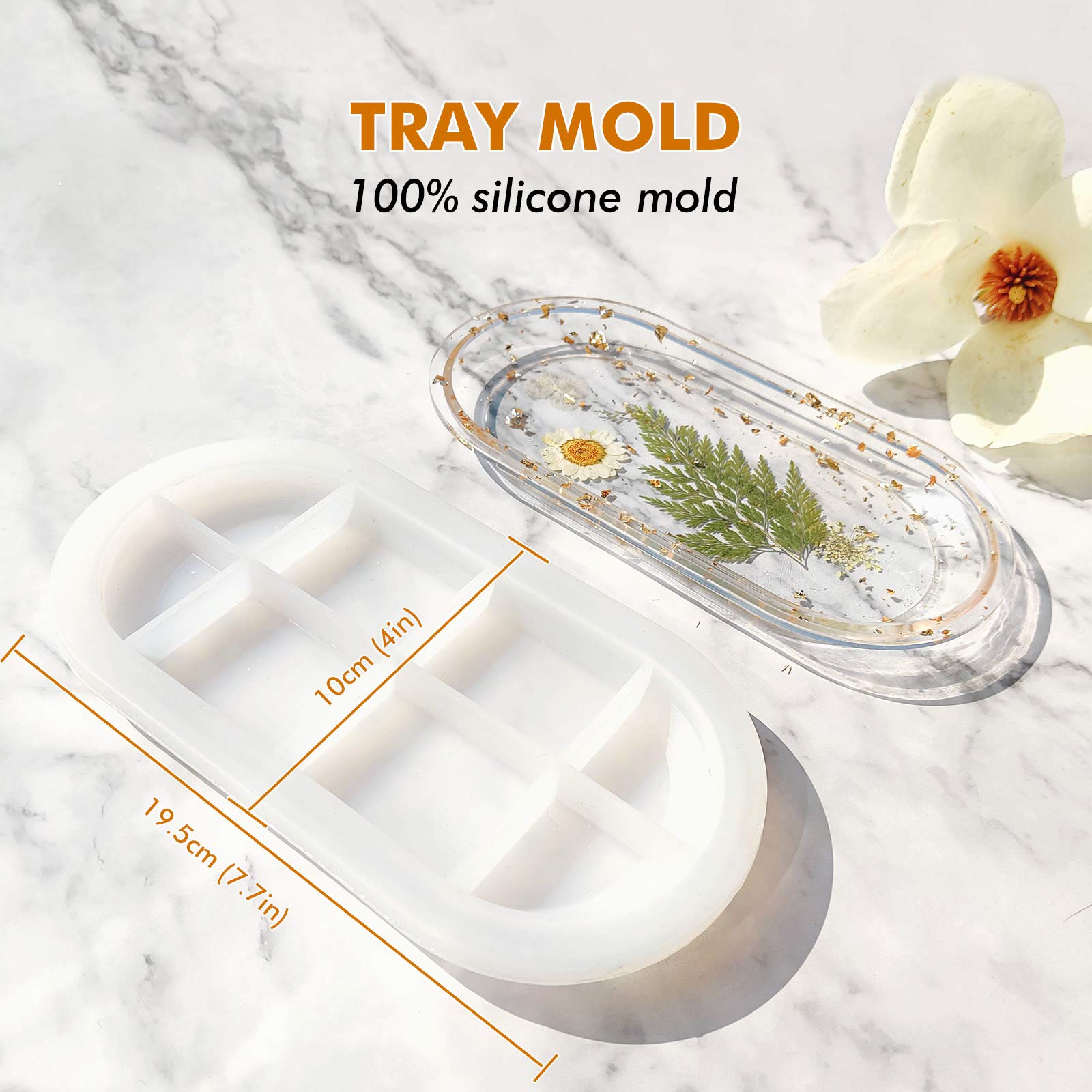 4 Pcs Premium Silicone Resin Molds Kit - Grinder Mold, Rolling Tray Mold & Jar Mold with Lid for DIY Epoxy Casting | Perfect for Spice Storage, Herb Grinding & Resin Craft Projects
