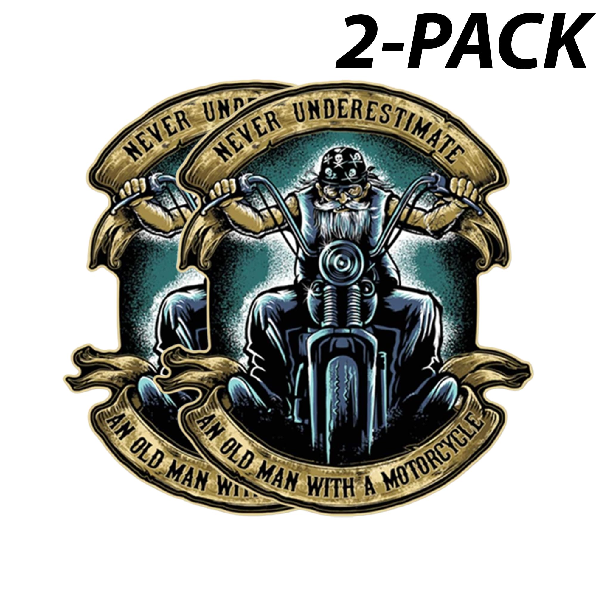 2-Pack Motorcycle Vinyl Sticker - 4 Inches - Durable Decal for Car, Truck, SUV, Van, Window, Bumper, Wall, Laptop, Tablet, Cup & Tumbler - Perfect for Motorcycle Enthusiasts & Smooth Surface Decoration