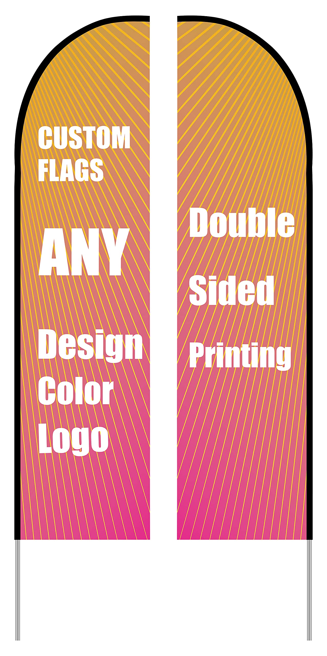 15FT 4.5M Custom Feather Flag for Outdoor Advertising - Double Sided Printing with Heavy Duty Aluminum Pole & Ground Spike - Perfect for Car Dealerships, Grand Openings, Sports Events & Trade Shows