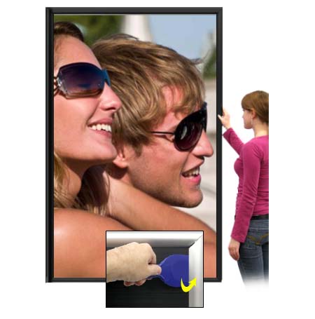 48x72 Extra Large Poster Snap Frames - 1 3/4 Inch Security Style Aluminum Frame for Trade Shows, Exhibitions & Office Displays