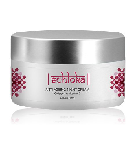 Modicare Schloka Anti-Aging Night Cream with Cottagen & Vitamin E - 50ml | Deep Hydration & Wrinkle Reduction for Overnight Skin Repair | Perfect for Dry & Mature Skin Night Care Routine