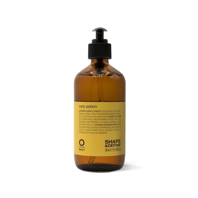 Oway Curly Potion - Natural Curl Defining Cream for Wavy & Curly Hair - Hydrating & Frizz Control Styling Product for Women & Men - Perfect for Daily Hair Care & Salon Styling