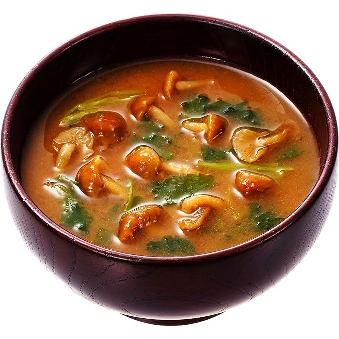 Premium Freeze Dried Red Miso Soup with Nameko Mushrooms - Authentic Japanese Flavor - 10 Servings Pack - Perfect for Quick Meals, Camping & Office Lunches