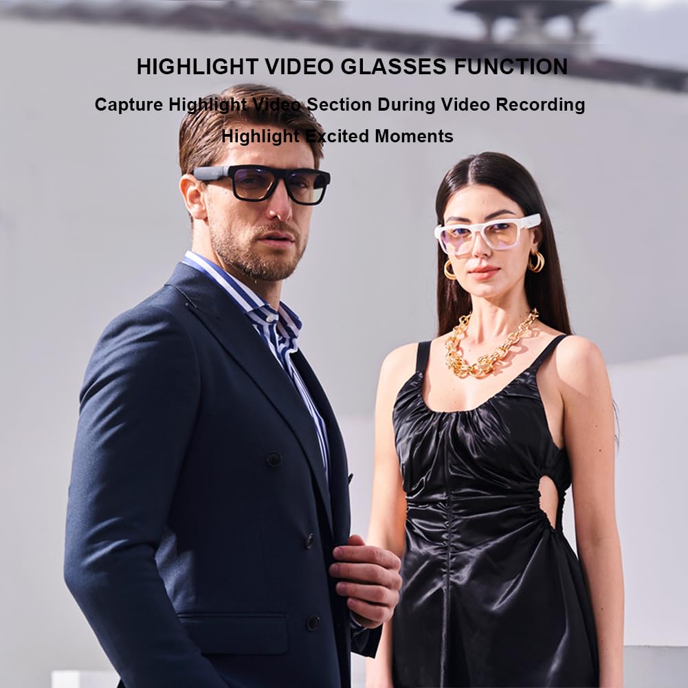 OhO Smart Glasses with HD Camera & Bluetooth - Open Ear Speaker Sunglasses for Men & Women | UV Protection | Ideal for Running, Cycling, Hiking & Outdoor Sports | Hands-Free Calling & Music