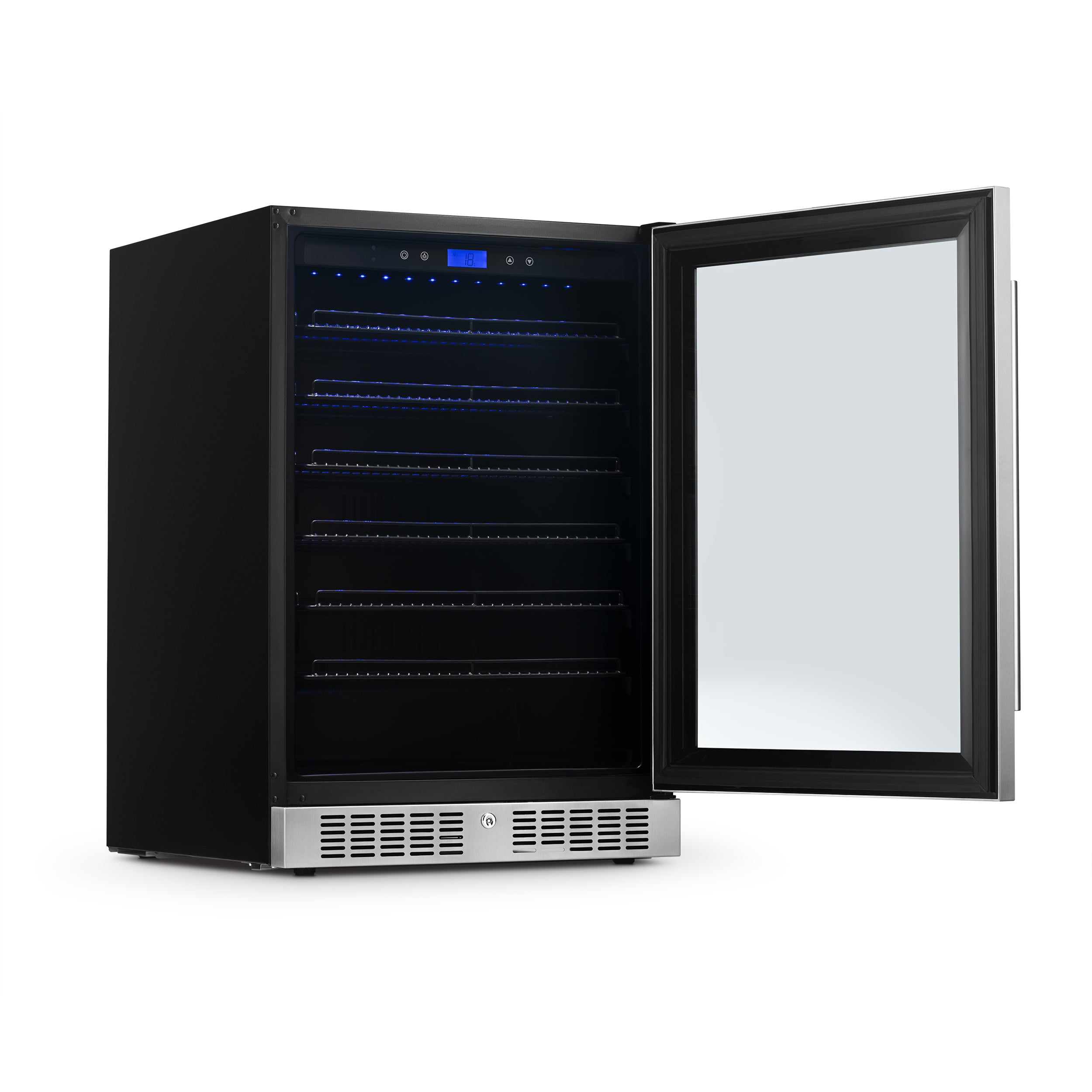 Newair® 224 Can Built-In Stainless Steel Beverage Refrigerator - Perfect for Home Bars, Offices, and Entertaining Spaces
