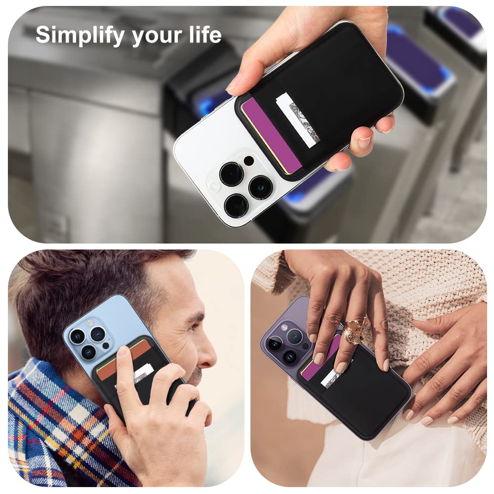 Magnetic Wallet for iPhone 15/14/13/12 Pro Max/Plus/Mini - Slim RFID Blocking Credit Card Holder with 5 Card Capacity | Perfect for Travel, Shopping & Everyday Use (Style-2)