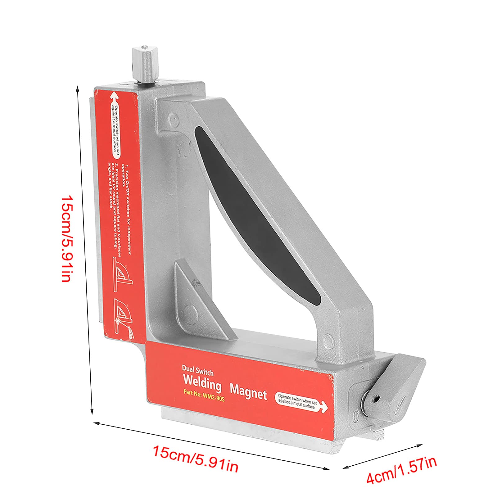 90 Degree Magnetic Welding Holder - Switch Welding Magnet Jig for Arc Welding & Soldering - Perfect for Metal Fabrication, DIY Projects, and Automotive Repair