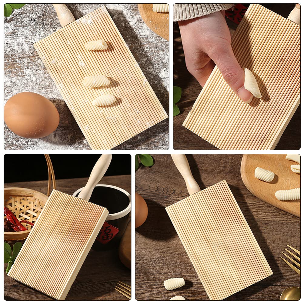Premium Wooden Gnocchi Board & Pasta Maker - Handcrafted Kitchen Tool for Homemade Gnocchi, Spaghetti & Pasta | Perfect for Italian Cooking, DIY Pasta Night & Gourmet Food Preparation