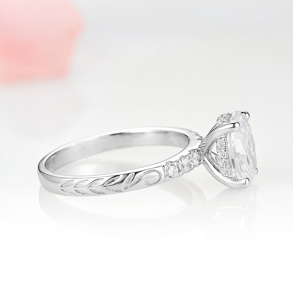 Exquisite 14K White Gold Lab Grown Diamond Engagement Ring - IGI Certified | Perfect for Proposals, Anniversaries & Special Occasions