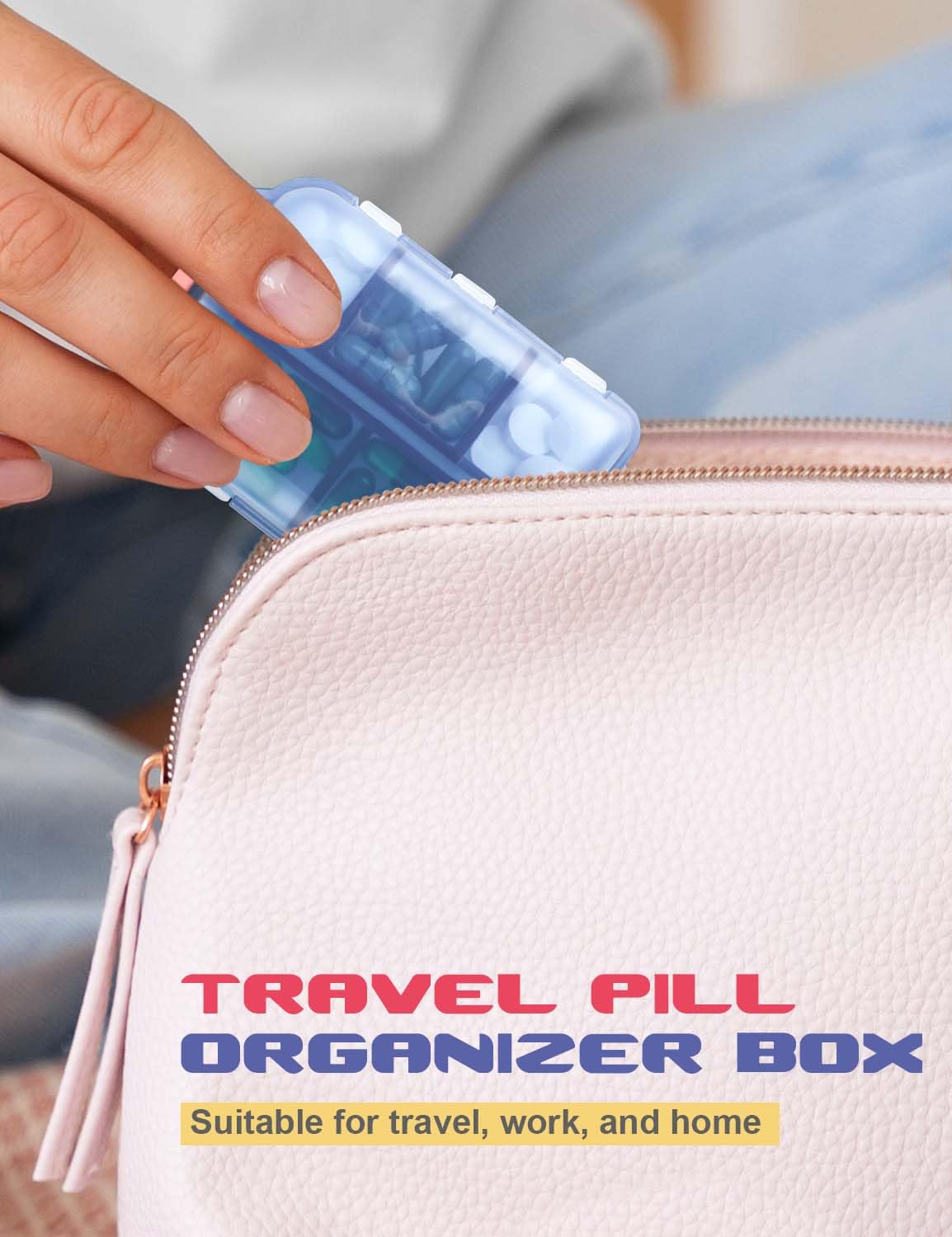 3-Piece DIY Travel Pill Organizer Set with 420 Labels – Portable 7-Day Pill Case for Vitamins, Fish Oil & Medications – Compact Pharmacy Box for Travel, Home & Daily Use