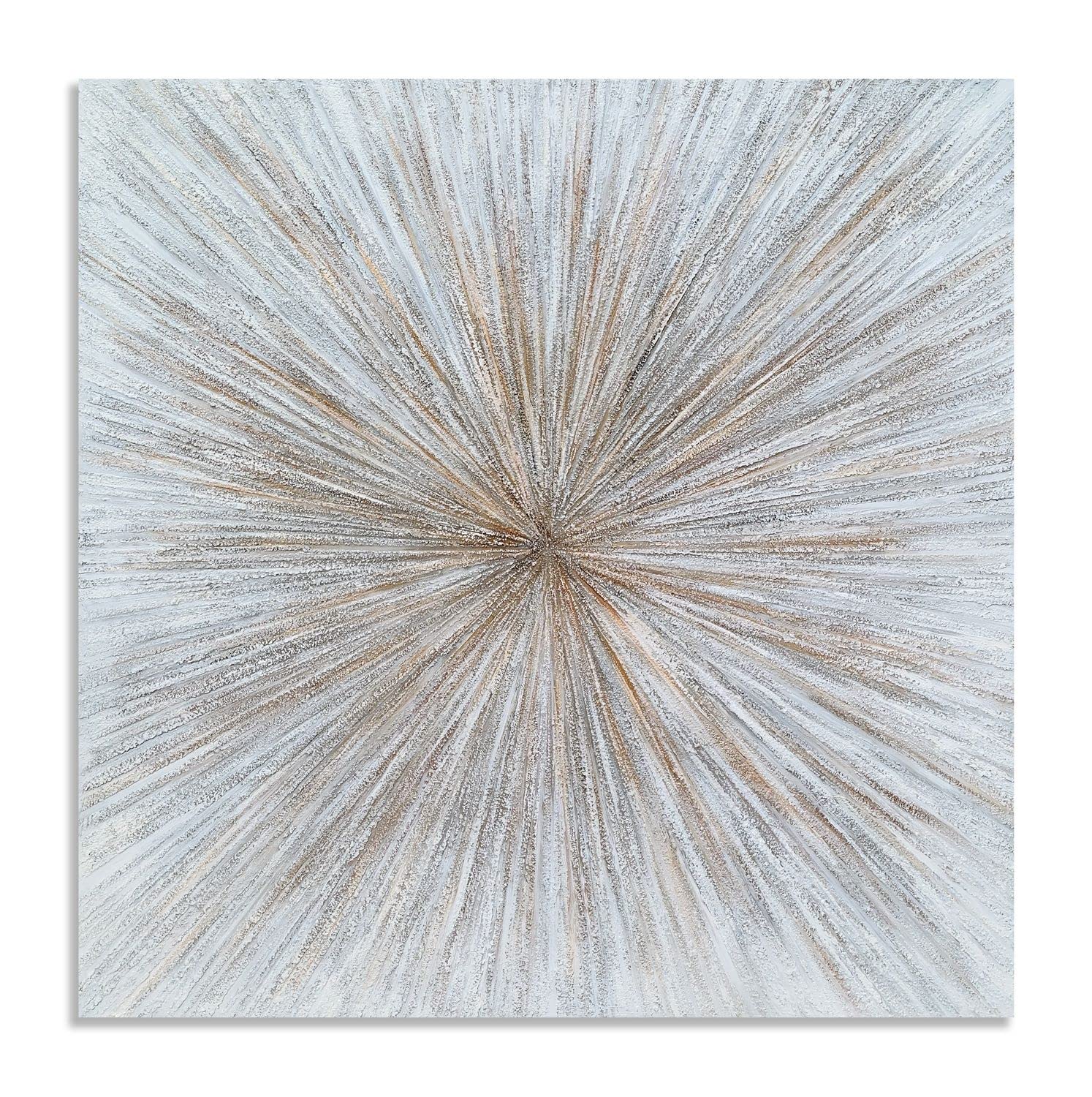 GALLERIEWALLA Hand Painted Abstract Wall Art - Modern Brown Square Canvas Painting for Bathroom, Office & Living Room Decor | Perfect for Home & Workspace Interior Design