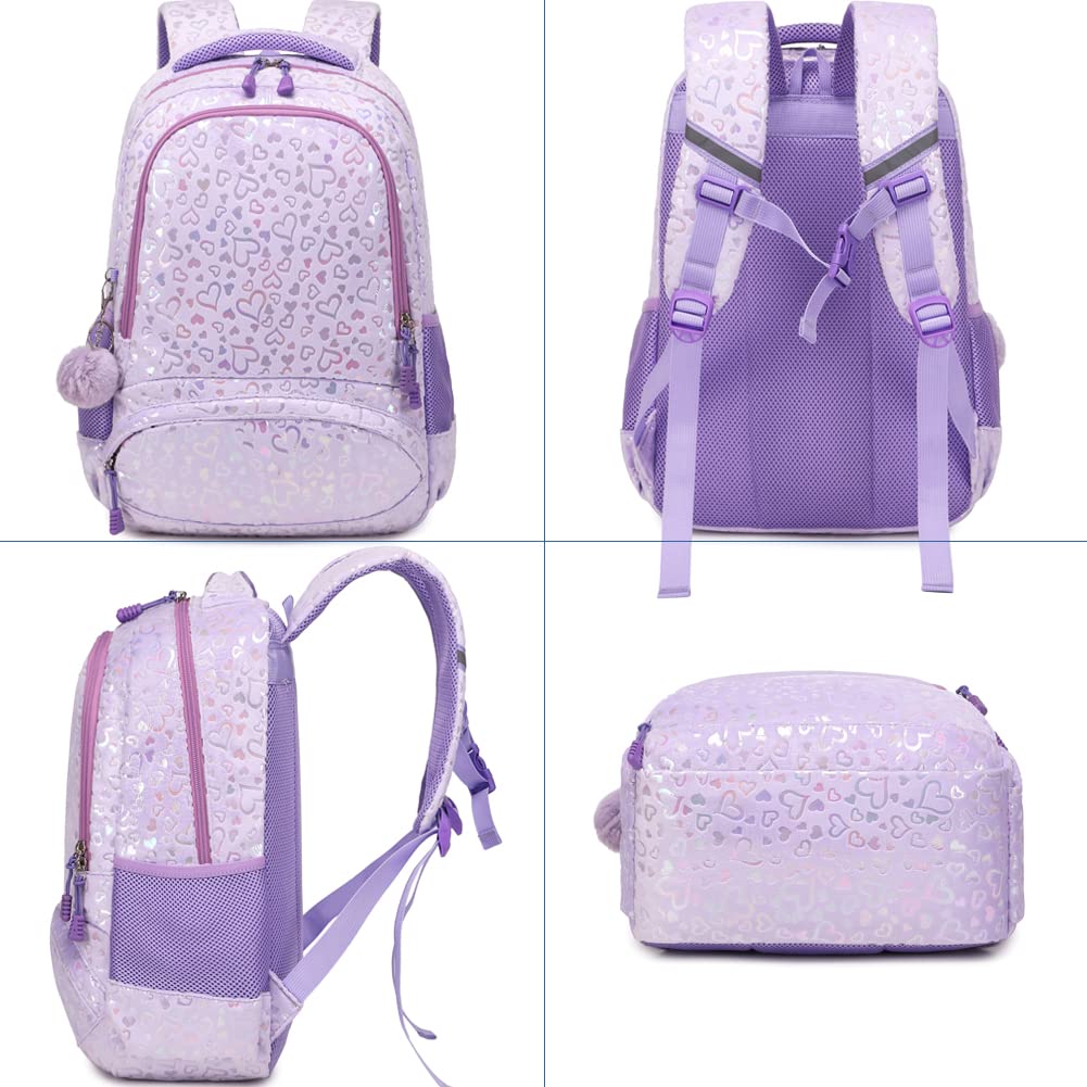 **Cute Unicorn Backpacks for Girls - Water Resistant Elementary School Bookbag Set - Perfect for School, Travel & Daily Use**