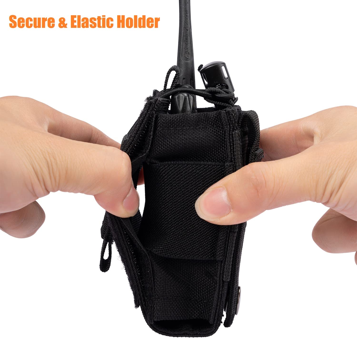 Tactical MOLLE Radio Pouch & Magazine Carrier - Adjustable Walkie Talkie Holder for Duty Belt, 5.56mm/7.62mm Rifle Mag Holster - Durable Nylon Case for Police, Security, Rescue Teams (Ideal for Field Operations & Emergency Response)