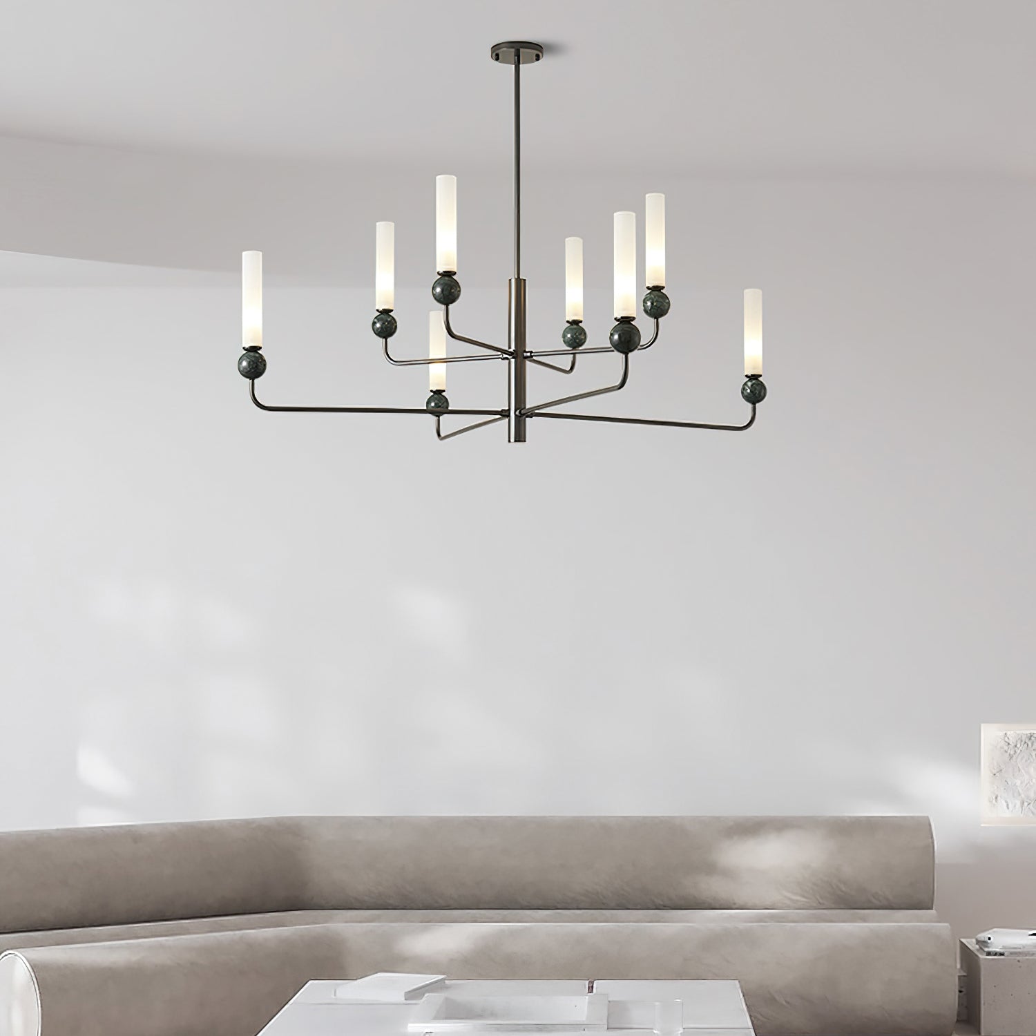 Delie Crystal Chandelier - Elegant Modern Ceiling Light Fixture for Dining Room, Bedroom & Living Room | Perfect for Home Decor, Wedding & Luxury Interior Lighting