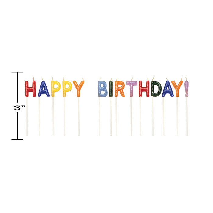 12-Piece Bulk Happy Birthday Cake Picks Candles - Perfect for Birthday Cakes, Cupcakes & Party Decorations