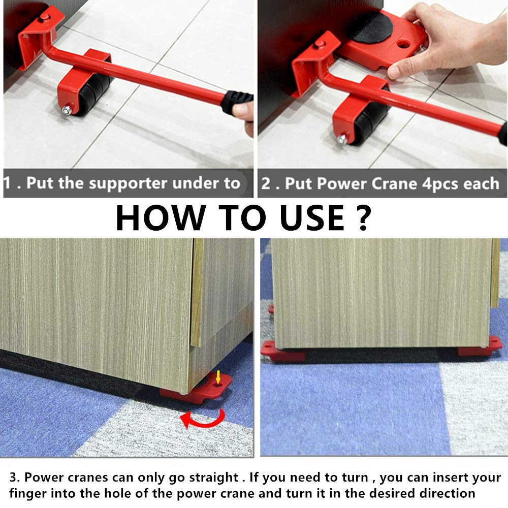 Mr. Hercules Heavy Duty Furniture Mover & Appliance Slider Tool - Easy Glide Home Moving Equipment for Sofas, Refrigerators, Washing Machines & More