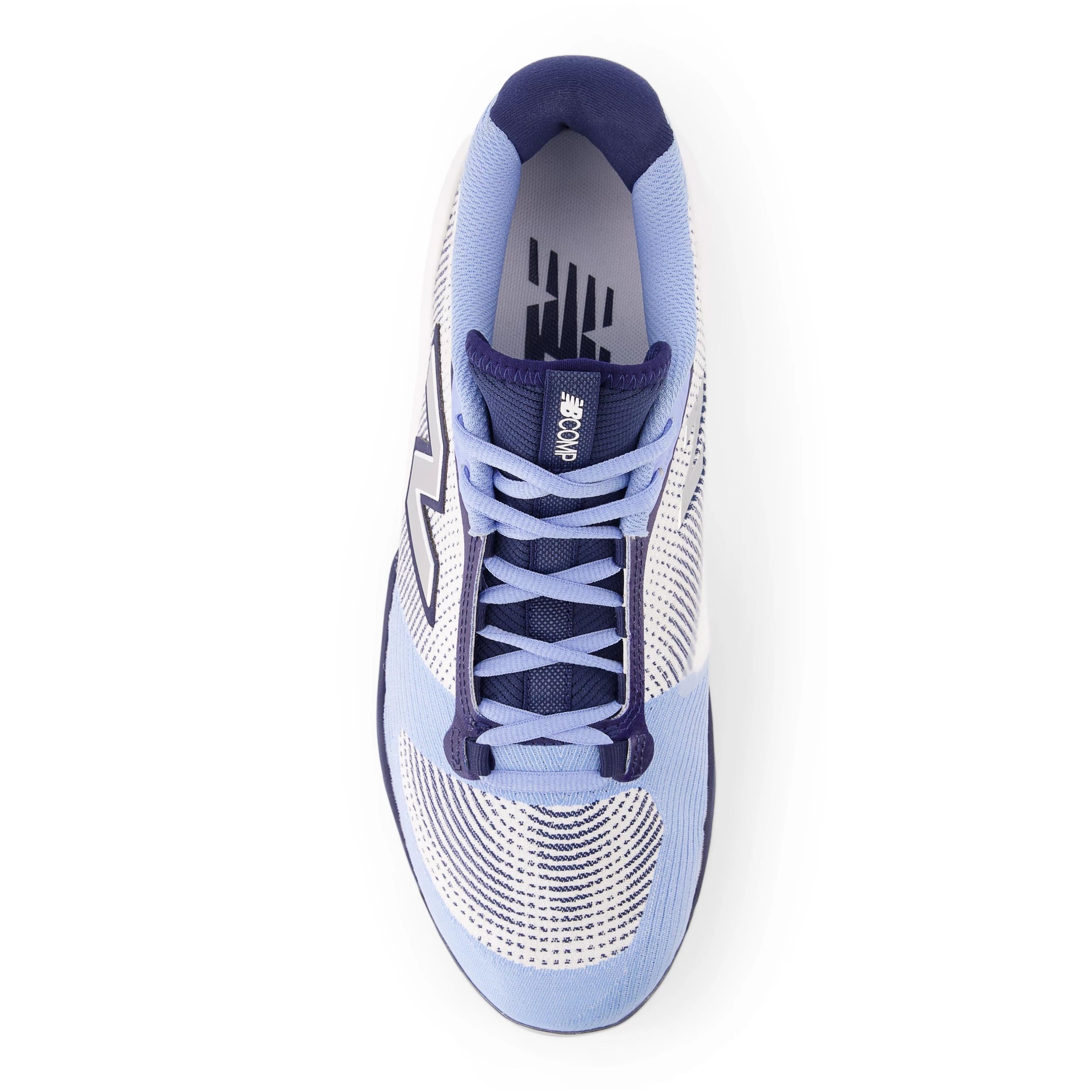 New Balance FuelCell Comp v4 Men's Running Cleats - Sky Blue/White/Navy - Lightweight TPU Plate for Speed & Traction - Perfect for Track, Sprinting & Field Sports