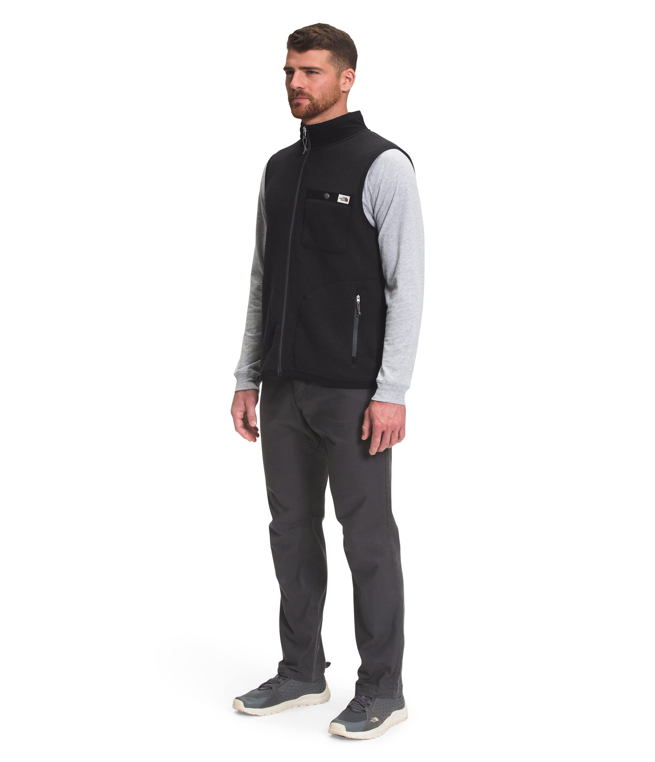 THE NORTH FACE Gordon Lyons Men's Full Zip Fleece Vest - Lightweight & Warm for Hiking, Camping & Outdoor Activities