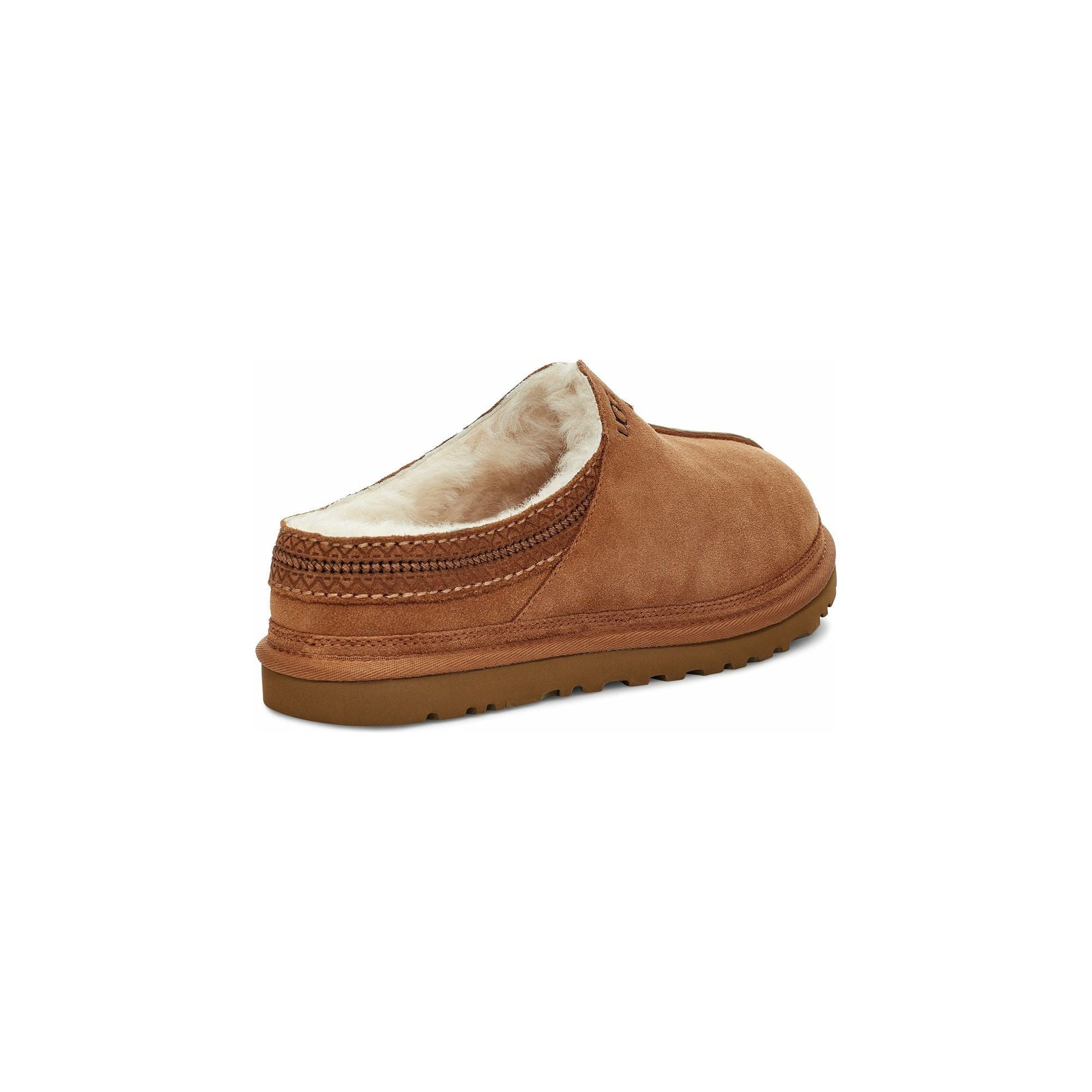 UGG Men's Neuman Slippers - Chestnut Brown Genuine Sheepskin Indoor/Outdoor House Shoes for Comfort & Warmth - Perfect for Winter Lounging, Home Office & Cozy Evenings