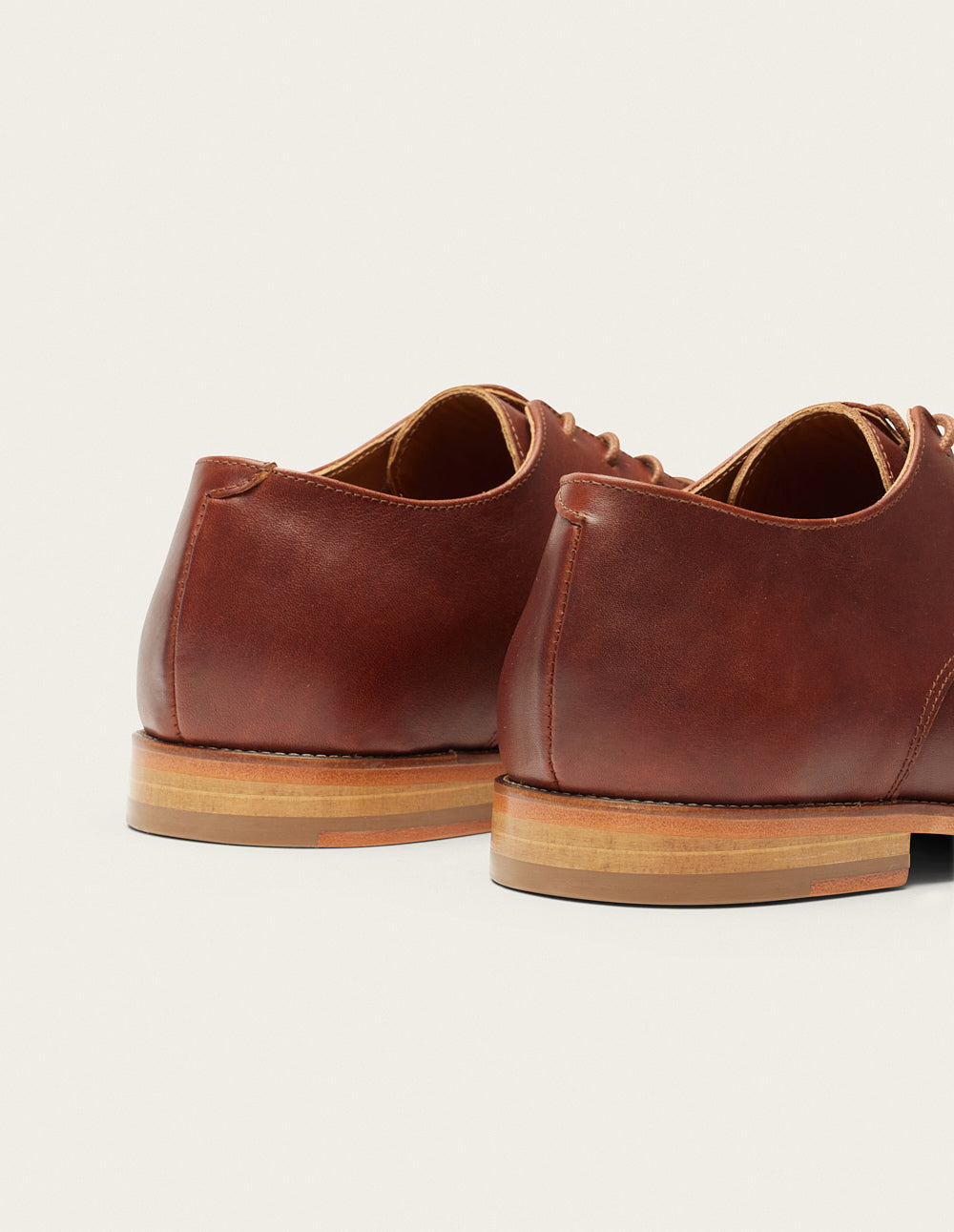 Antonin Leather Derbies in Pull-Up Terracotta – Stylish Men's Casual Shoes for Office & Weekend Outings