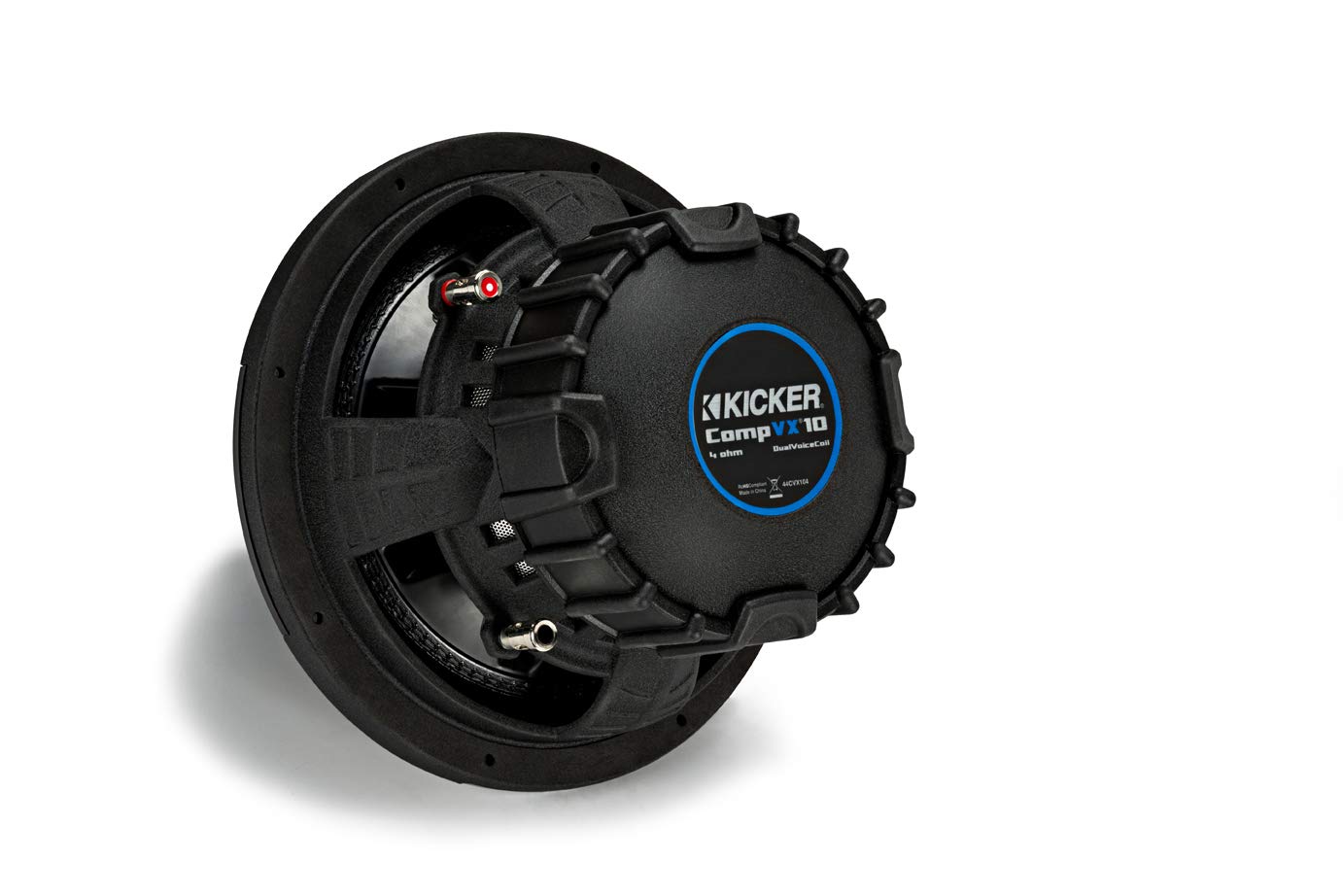 Kicker CVX104 COMPVX 10-Inch Car Subwoofer - Dual 4-Ohm Voice Coil, 600W RMS Power - Perfect for Car Audio Systems & Bass Enthusiasts