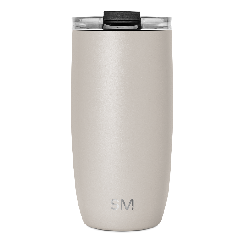Voyager 20oz Insulated Tumbler with Clear Flip Lid & Straw - Leakproof Stainless Steel Travel Mug for Hot & Cold Drinks - Perfect for Office, Gym, and Outdoor Activities
