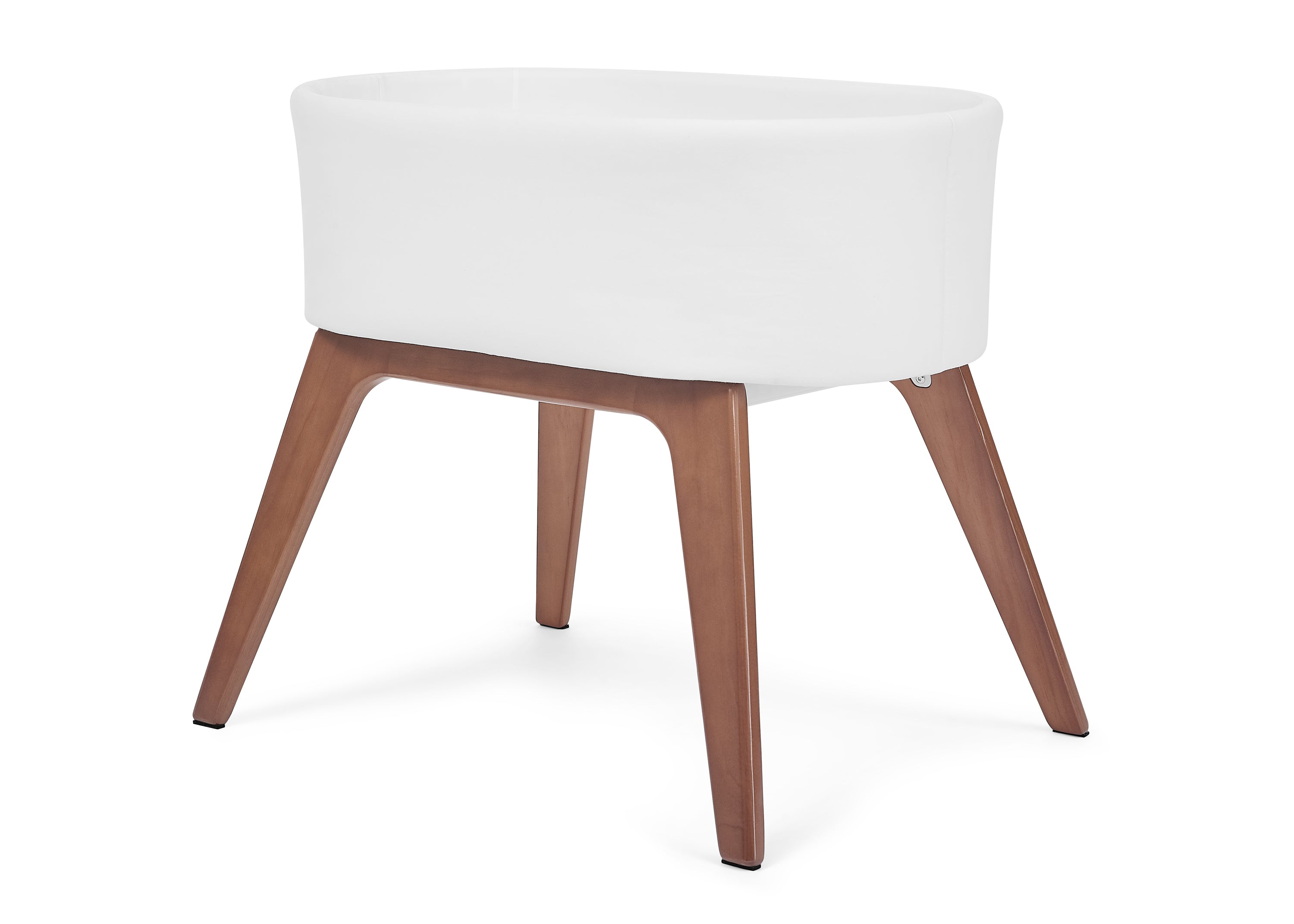 Modern Portable Baby Bassinet with Solid Wood Legs - Lightweight Travel Crib for Newborns & Infants - Perfect for Home, Nursery & On-the-Go Parenting