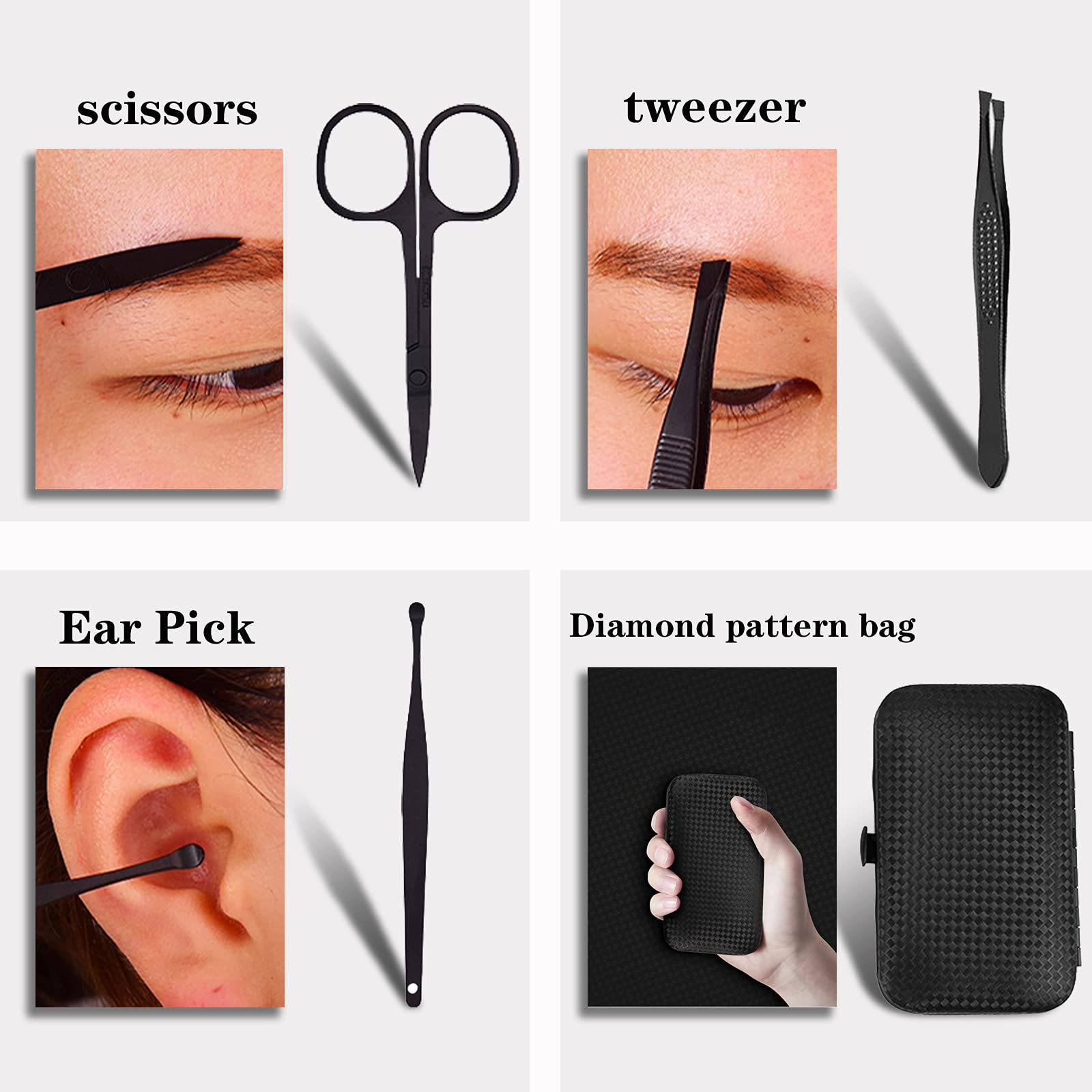 Premium 7-Piece Stainless Steel Manicure & Pedicure Set - Professional Nail Clippers, Cuticle Tools & Eyebrow Grooming Kit with Leather Case | Perfect for Travel, Home Salon & Gift Giving