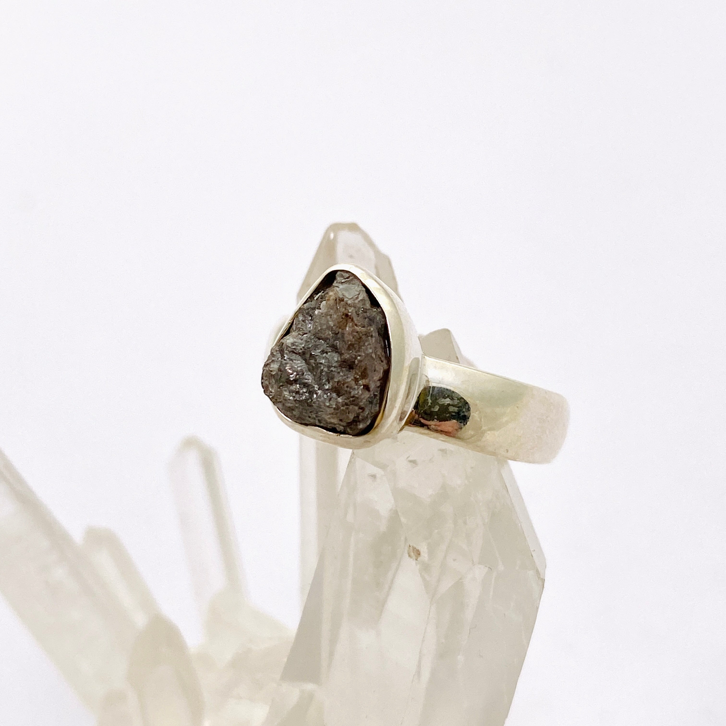 Natural Rough Diamond Freeform Raw Ring - Size 6.5 - PRGJ885 - Unique Handmade Jewelry for Boho Wedding & Everyday Fashion