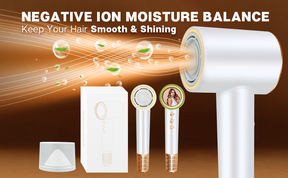 Professional High-Speed Hair Dryer for Salon-Quality Blowouts - Lightweight & Fast Drying for Home & Travel Use