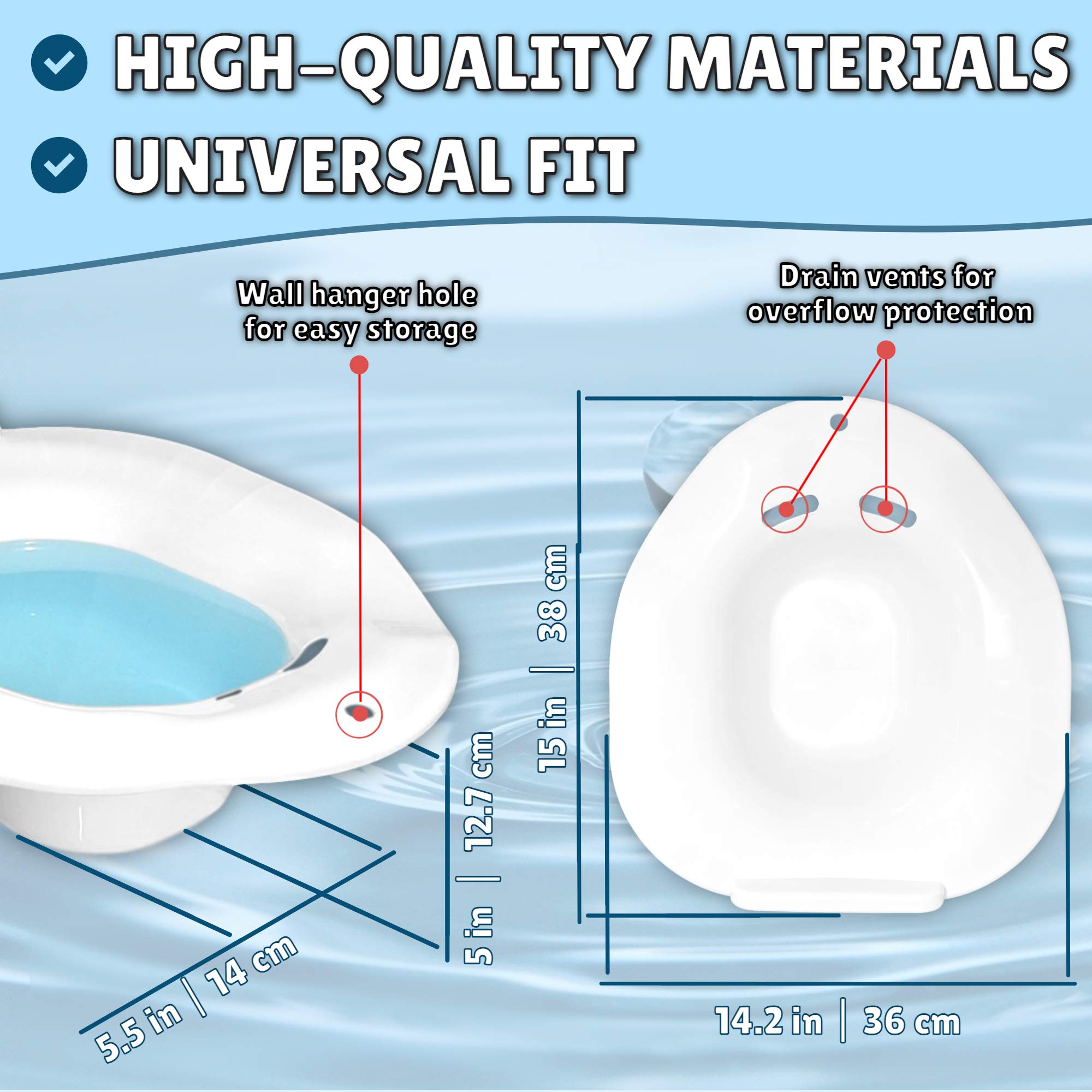 10-Pack Sitz Bath Toilet Seat for Hemorrhoids Relief & Postpartum Care | Universal Fit V Steam Seat for Men & Women by Fivona | Perfect for Home Recovery, Spa Therapy & Feminine Hygiene